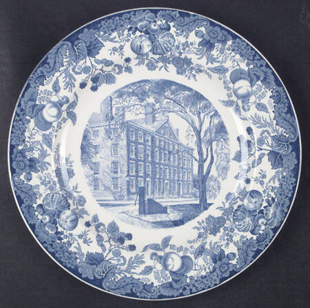 Harvard University Blue Dinner Plate