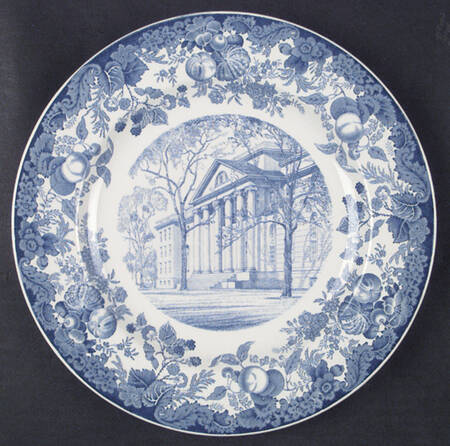 Harvard University Blue Dinner Plate