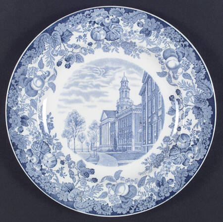 Harvard University Blue Dinner Plate