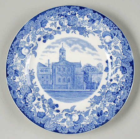 Harvard University Blue Dinner Plate