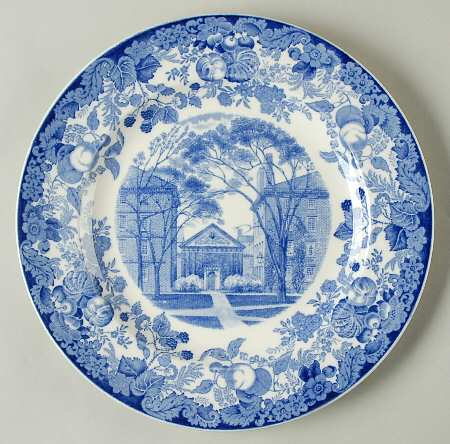 Harvard University Blue Dinner Plate