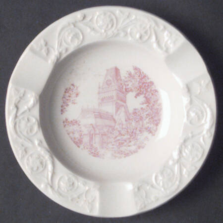 Harvard University Pink (No Gold Trim) 4" Ashtray
