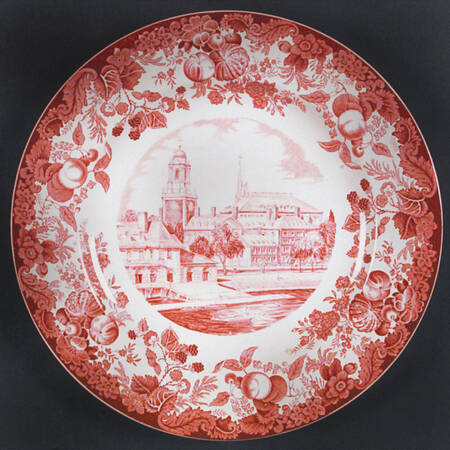 Harvard University Pink (No Gold Trim) Dinner Plate