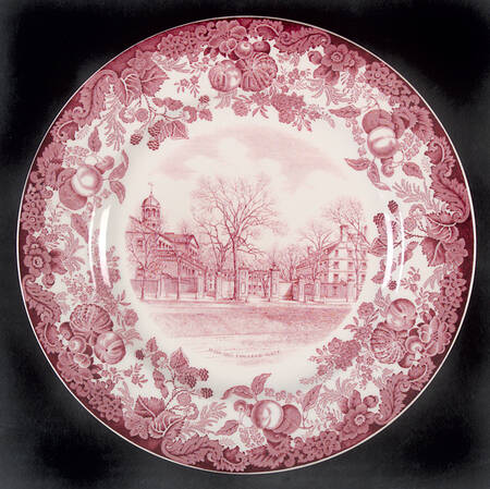 Harvard University Pink (No Gold Trim) Dinner Plate
