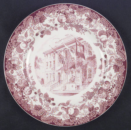 Harvard University Pink (No Gold Trim) Dinner Plate