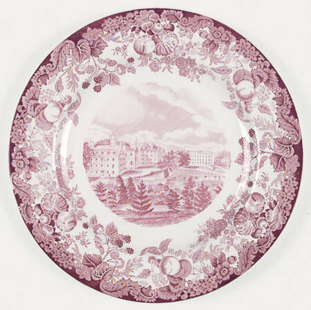 Harvard University Pink (No Gold Trim) Dinner Plate