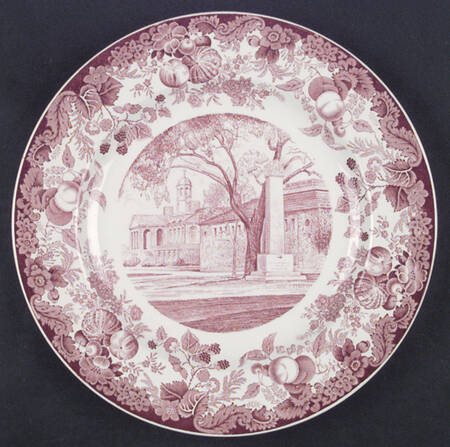 Harvard University Pink (No Gold Trim) Dinner Plate