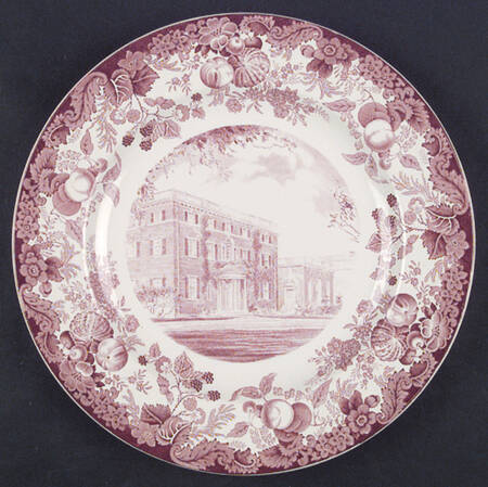Harvard University Pink (No Gold Trim) Dinner Plate