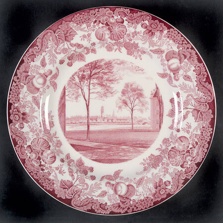 Harvard University Pink (No Gold Trim) Dinner Plate
