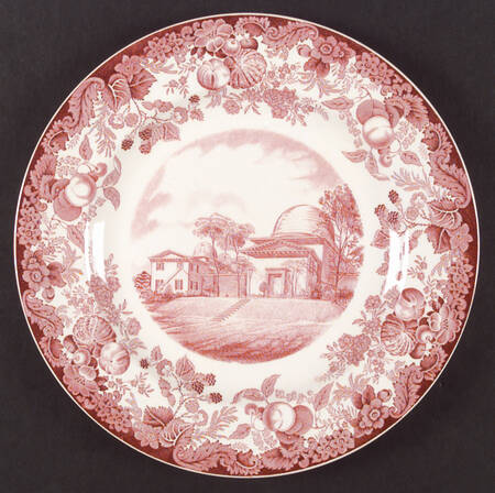 Harvard University Pink (No Gold Trim) Dinner Plate