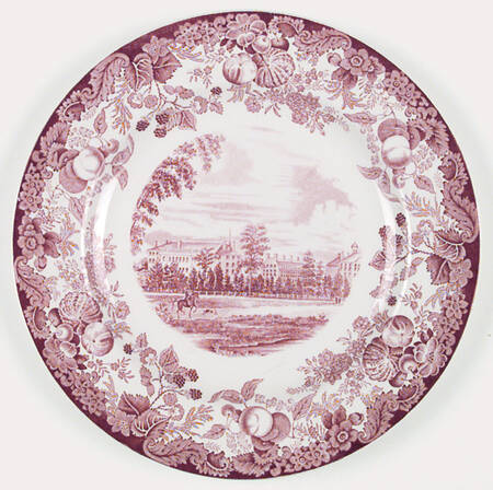 Harvard University Pink (No Gold Trim) Dinner Plate