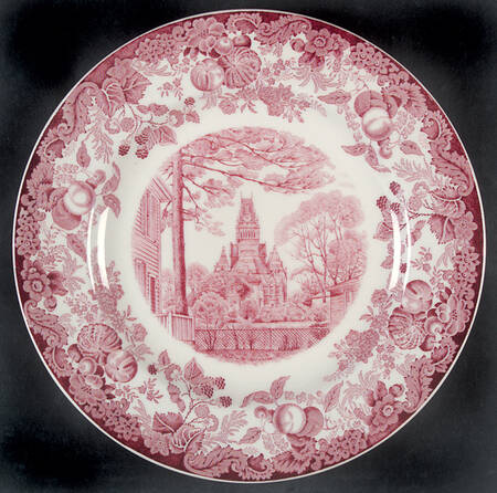 Harvard University Pink (No Gold Trim) Dinner Plate