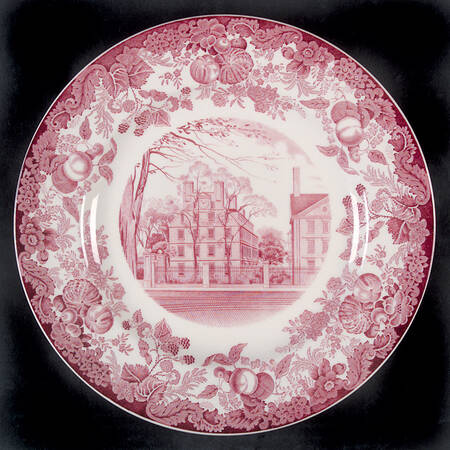 Harvard University Pink (No Gold Trim) Dinner Plate