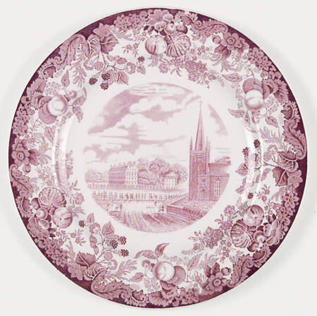 Harvard University Pink (No Gold Trim) Dinner Plate