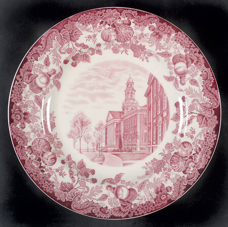Harvard University Pink (No Gold Trim) Dinner Plate