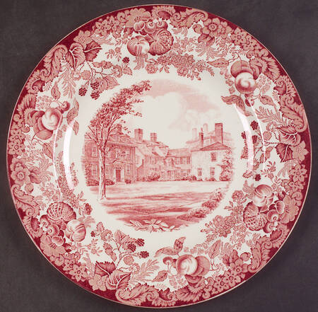Harvard University Pink (No Gold Trim) Luncheon Plate
