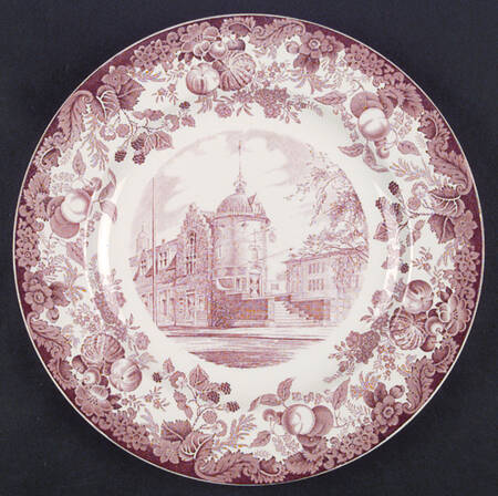 Harvard University Pink (No Gold Trim) Dinner Plate