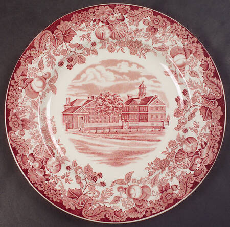 Harvard University Pink (No Gold Trim) Dinner Plate