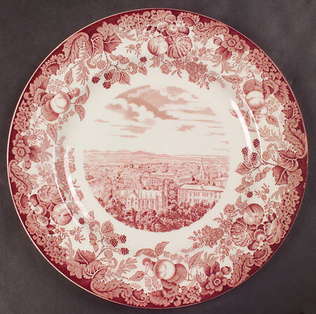 Harvard University Pink (No Gold Trim) Dinner Plate
