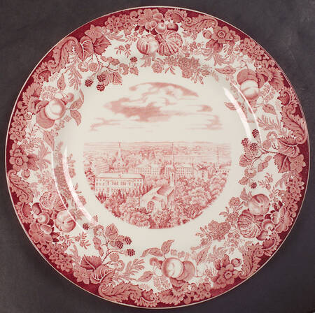 Harvard University Pink (No Gold Trim) Dinner Plate