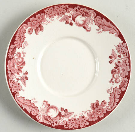 Harvard University Pink (No Gold Trim) Saucer for Flat Demitasse Cup