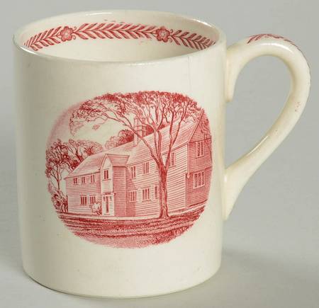 Harvard University Pink (No Gold Trim) Flat Demitasse Cup