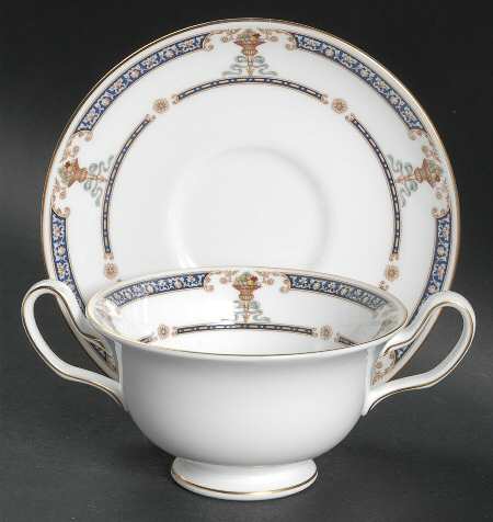 Highgrove Footed Cream Soup Bowl & Saucer Set
