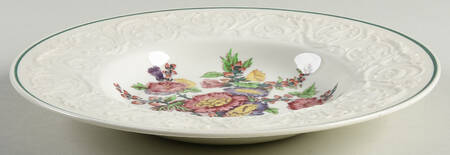 Hollyhock Large Rim Soup Bowl by Wedgwood