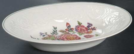 Hollyhock 10" Oval Vegetable Bowl
