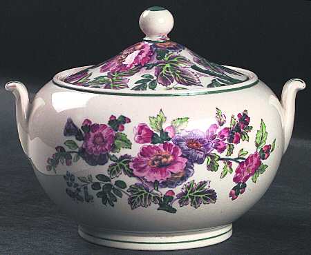Hollyhock Sugar Bowl & Lid