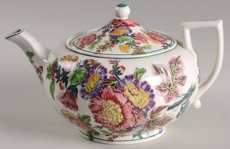 Hollyhock Teapot & Lid