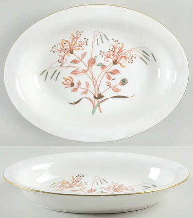 Honeysuckle Rust 10" Oval Vegetable Bowl