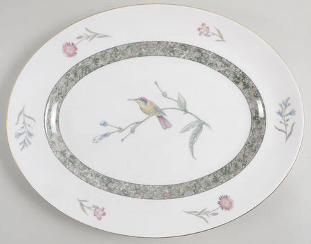 Humming Birds 14" Oval Serving Platter by Wedgwood