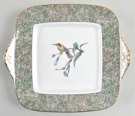 Humming Birds Square Handled Cake Plate by Wedgwood