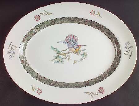 Humming Birds 15" Oval Serving Platter by Wedgwood