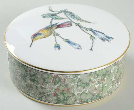 Humming Birds Round Box & Lid