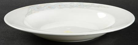 Ice Flower Large Rim Soup Bowl