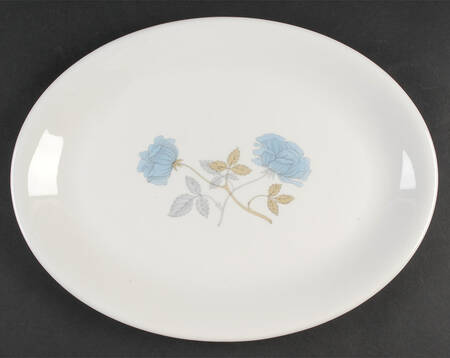 Ice Rose (No Trim) 15" Oval Serving Platter