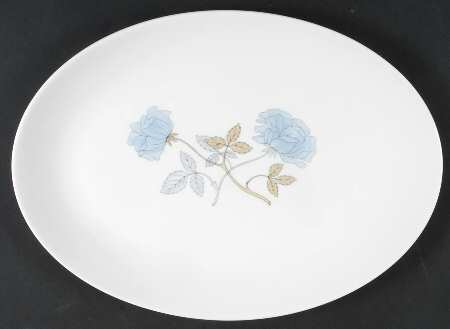 Ice Rose (No Trim) 14" Oval Serving Platter