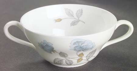 Ice Rose (No Trim) Footed Cream Soup Bowl