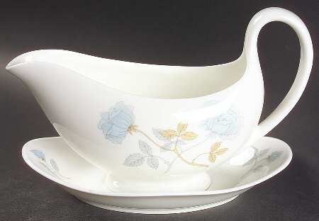 Ice Rose (No Trim) Gravy Boat & Underplate
