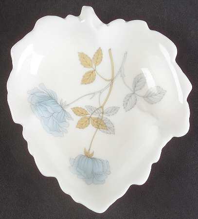 Ice Rose (No Trim) Small Leaf Dish