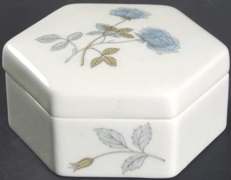 Ice Rose (No Trim) Hexagonal Box & Lid