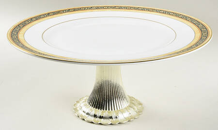 India Cake Stand with 4"-5" Metal Pedestal  Hc