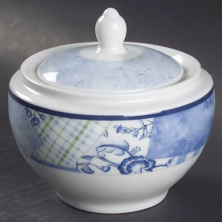 Indigo Sugar Bowl & Lid