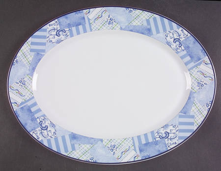 Indigo 14" Oval Serving Platter