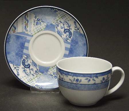 Indigo Breakfast Cup & Saucer Set