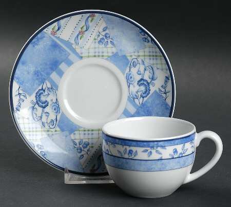 Indigo Flat Demitasse Cup & Saucer Set