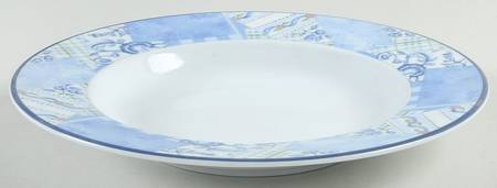 Indigo Large Rim Soup Bowl