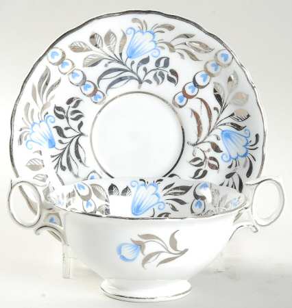 Indus Footed Cream Soup Bowl & Saucer Set